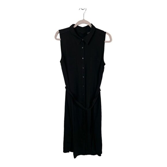 Adrienne vittadini button up sleeveless black dress NWT